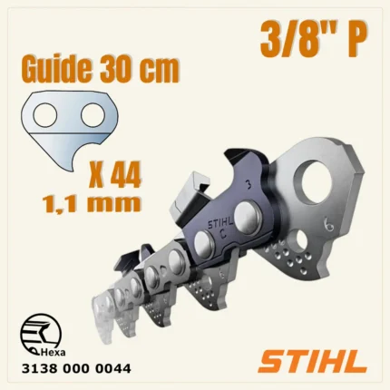 STIHL Saekett 3/8 PICCO HEXA 3 (PH3) 1,3mm 44h (30cm)