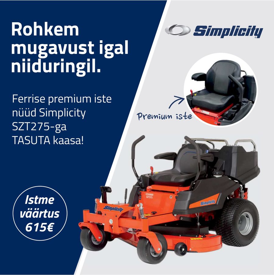 Simplicity SZT 275 kampaania - tasuta Ferris Premium iste, väärtus 615 €
