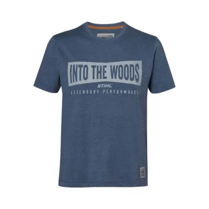 T-särk WOOD sinine