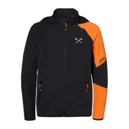 Kapuutsiga tuulejakk Must/Oranž